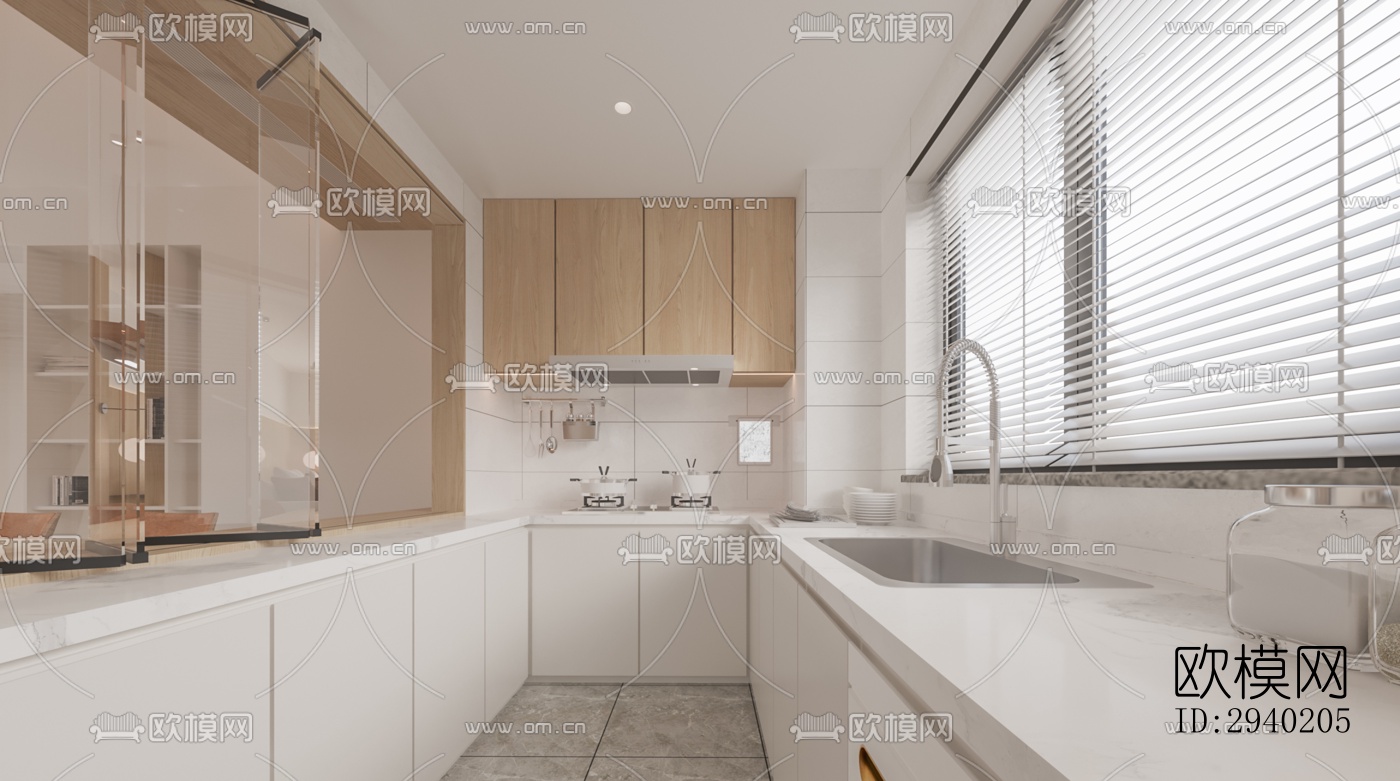 日式平层效果图下载（渲染图3）