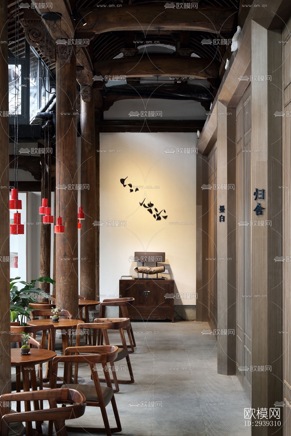 新中式酒店民宿效果图下载（渲染图17）