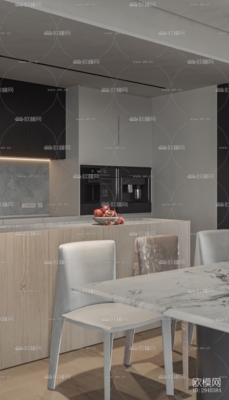 现代平层效果图下载（渲染图8）