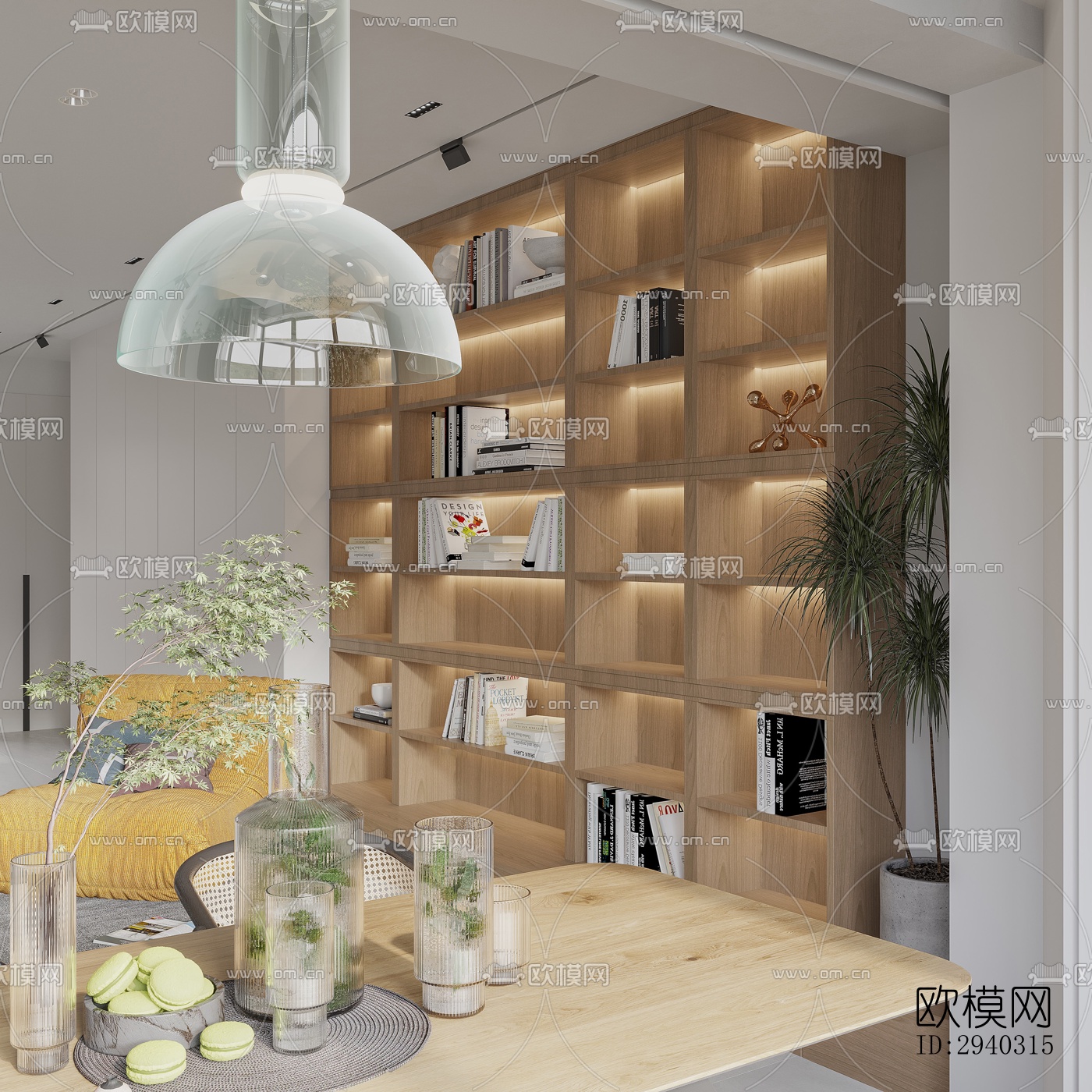 现代平层效果图下载（渲染图7）