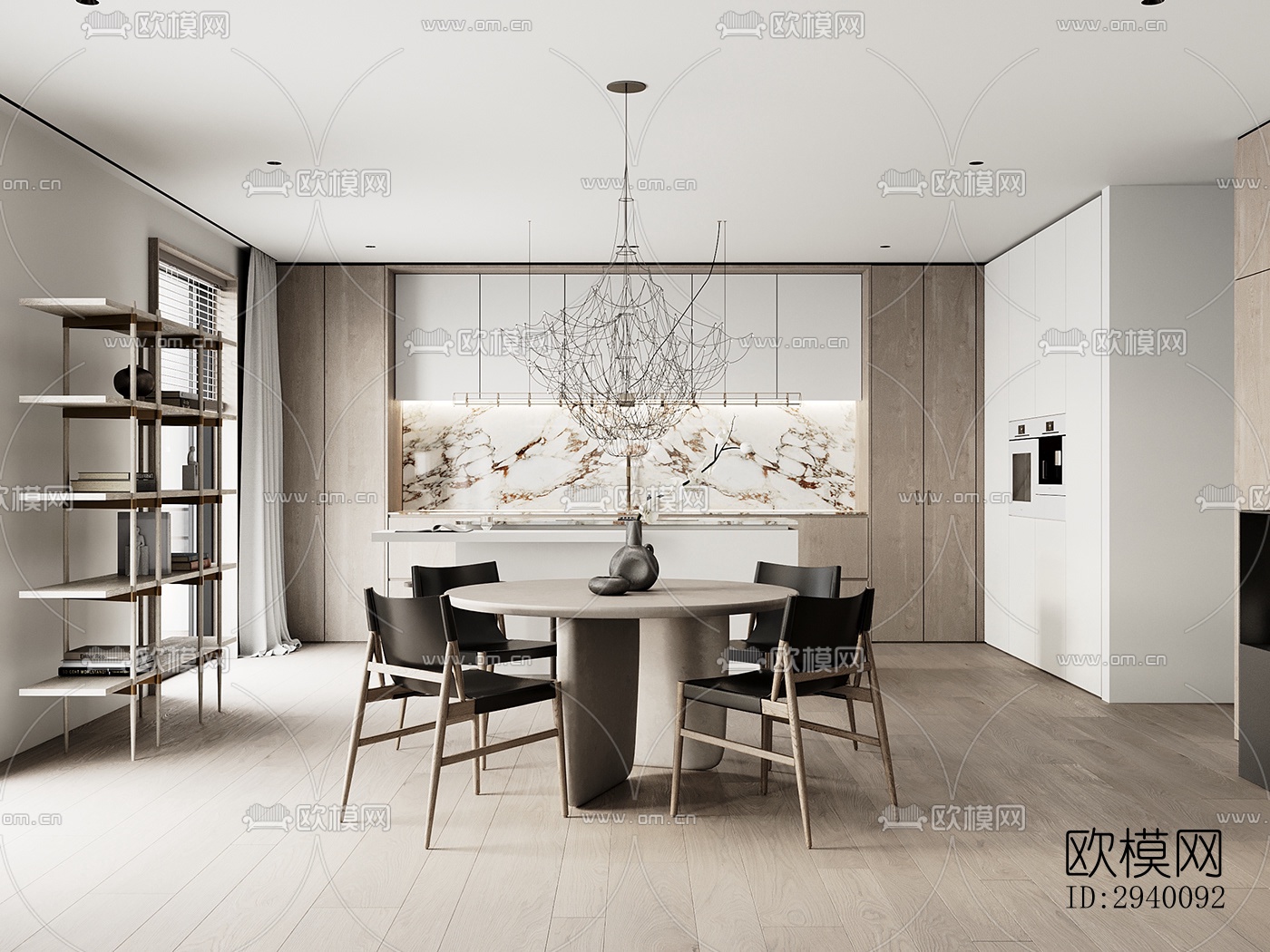 北欧平层效果图下载（渲染图6）