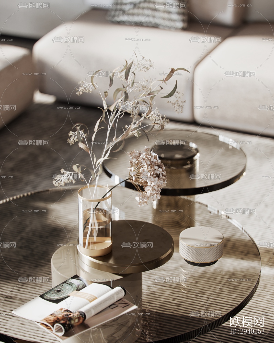 现代平层效果图下载（渲染图13）