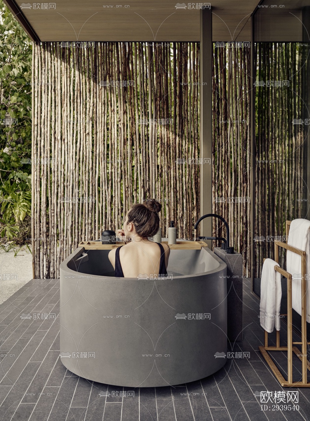 现代酒店民宿效果图下载（渲染图4）