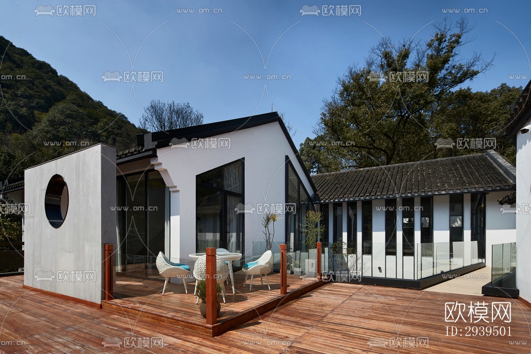 现代酒店民宿效果图下载（渲染图6）