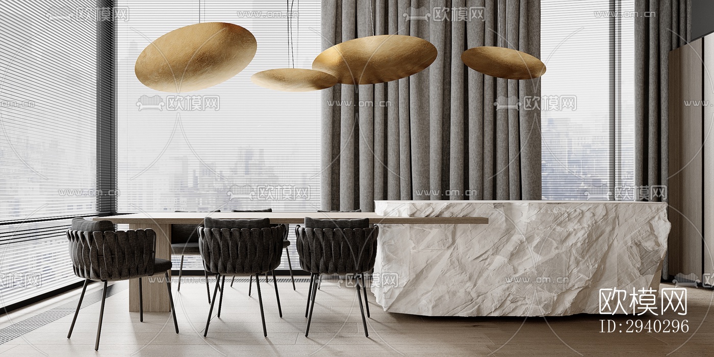 现代平层效果图下载（渲染图10）