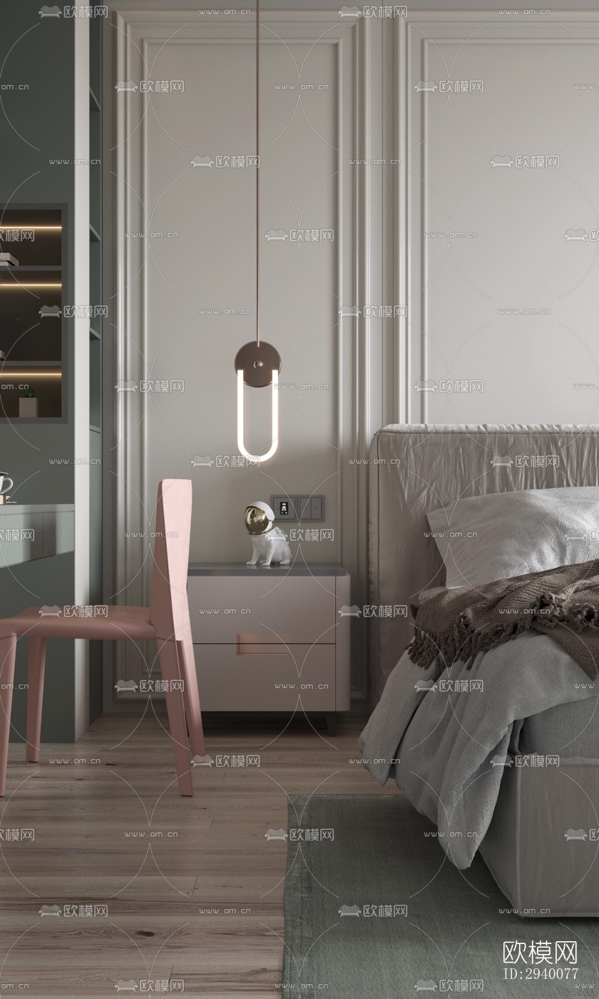 北欧平层效果图下载（渲染图1）