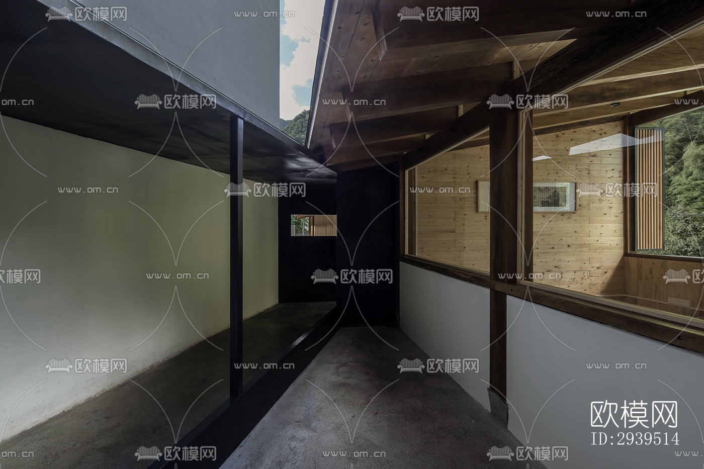 现代酒店民宿效果图下载（渲染图2）