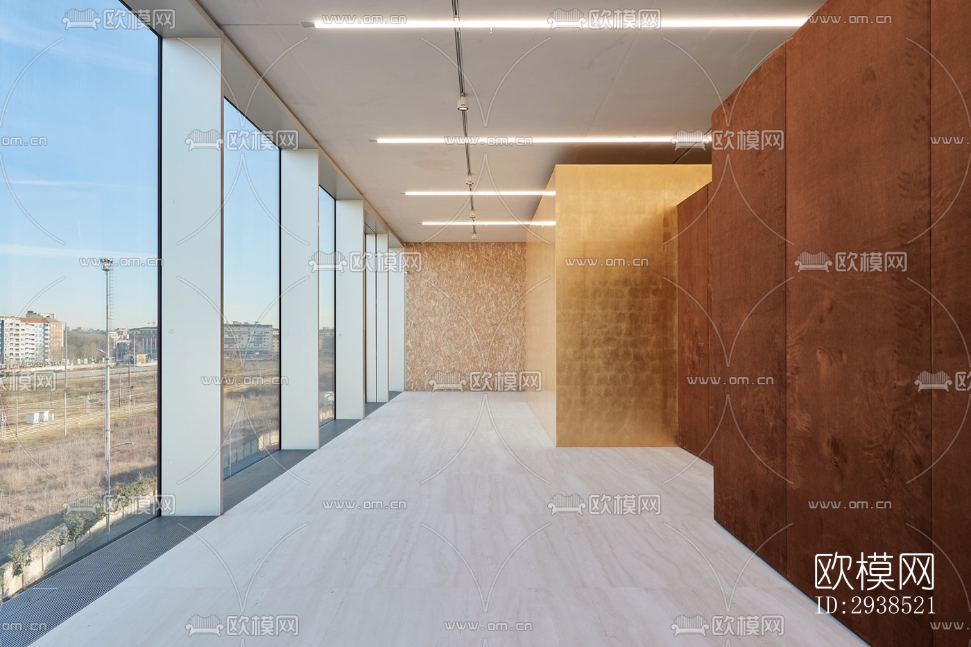 侘寂展览展厅效果图下载（渲染图1）