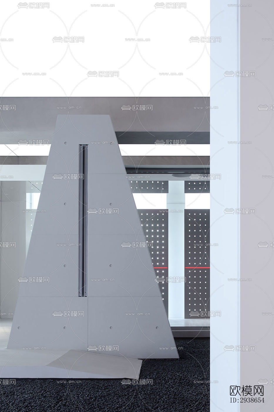 现代展览展厅效果图下载（渲染图3）