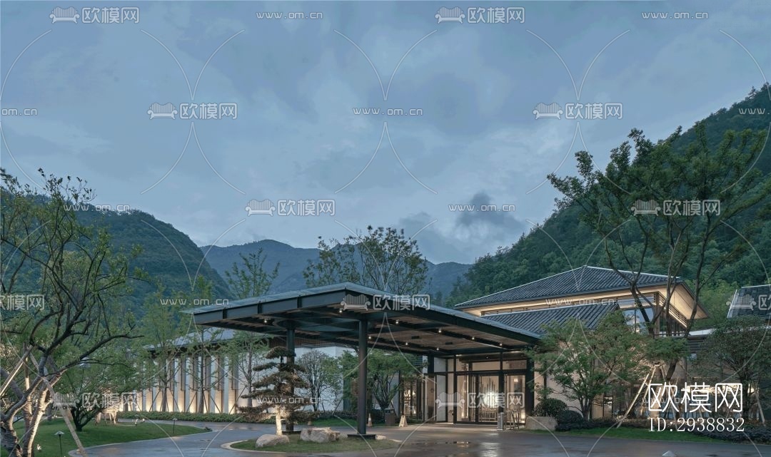 东南亚酒店民宿效果图下载（渲染图2）