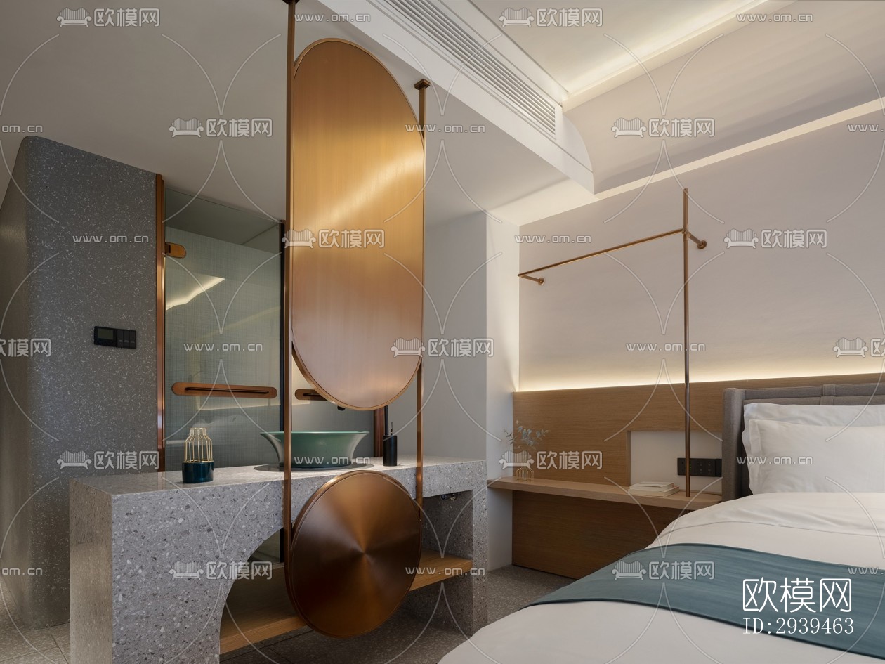 现代酒店民宿效果图下载（渲染图11）