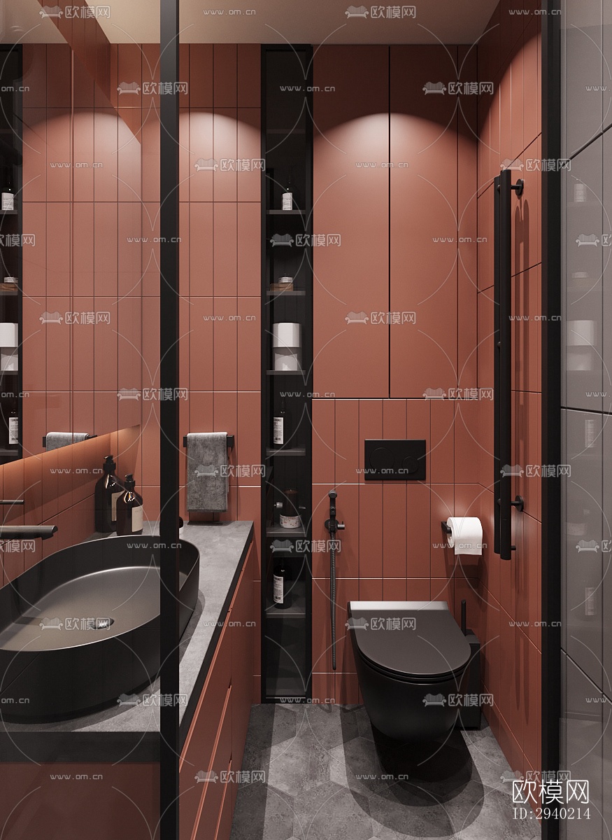 欧式平层效果图下载（渲染图2）