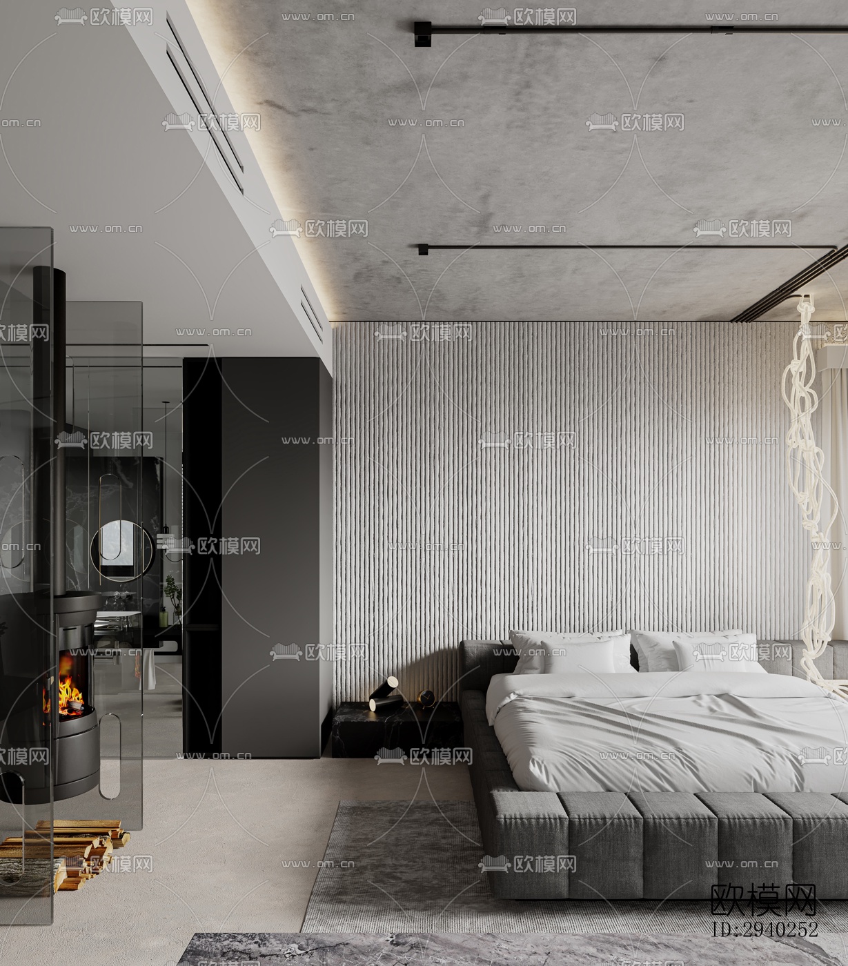 现代平层效果图下载（渲染图3）