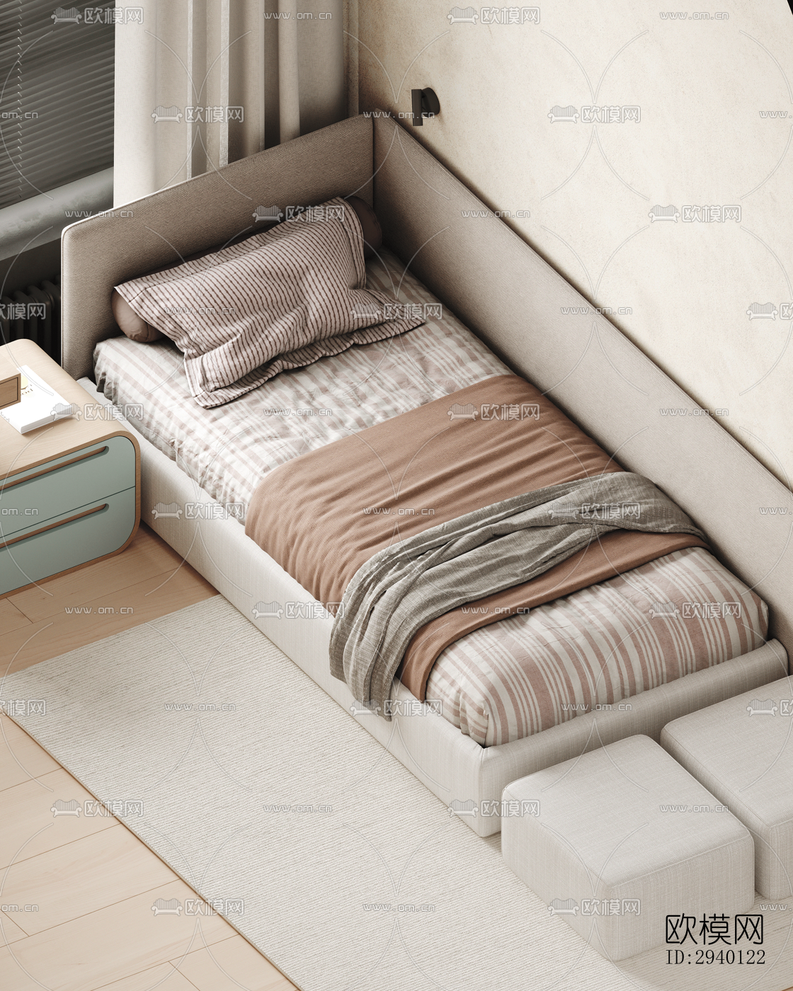 北欧平层效果图下载（渲染图4）