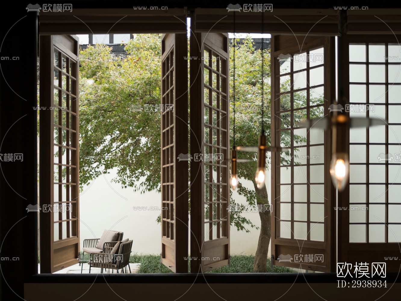 中式酒店民宿效果图下载（渲染图5）