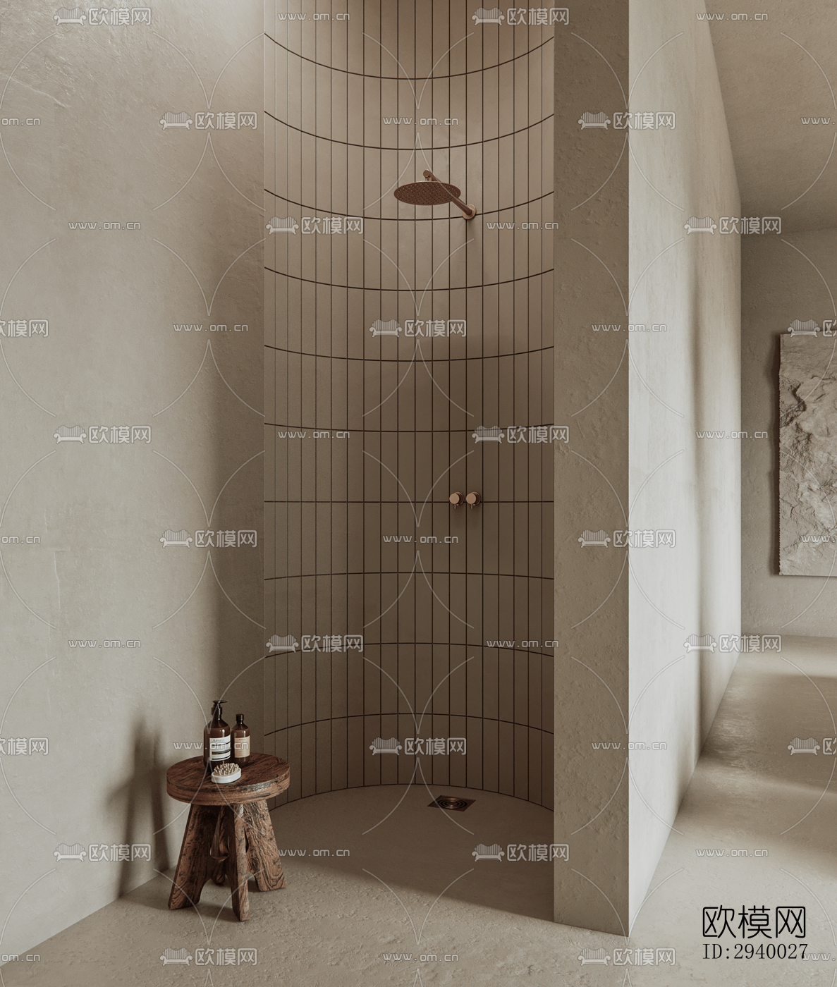 侘寂平层效果图下载（渲染图5）