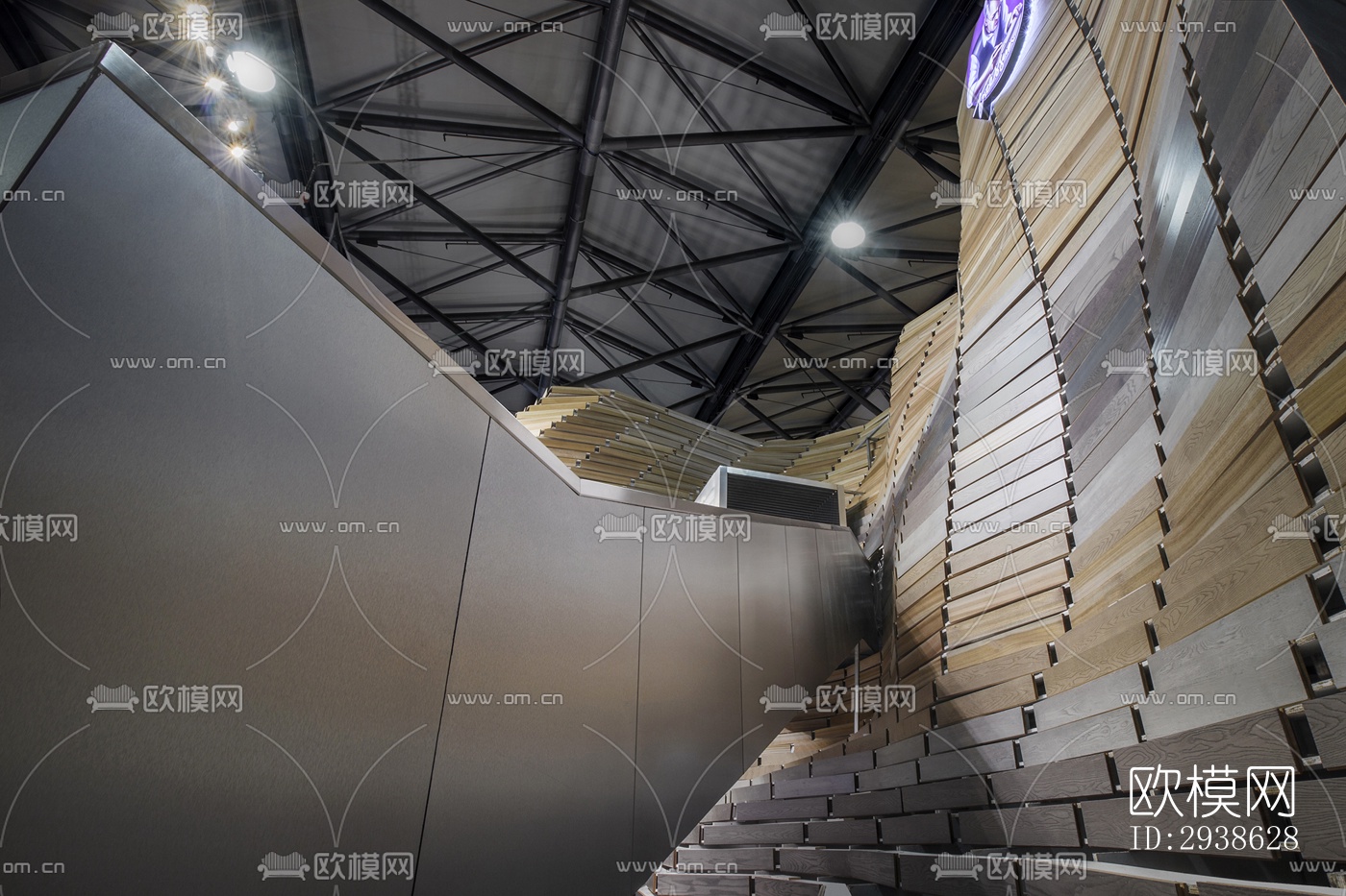 现代展览展厅效果图下载（渲染图3）