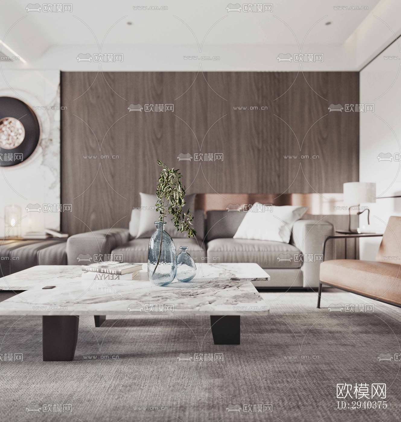 现代平层效果图下载（渲染图5）