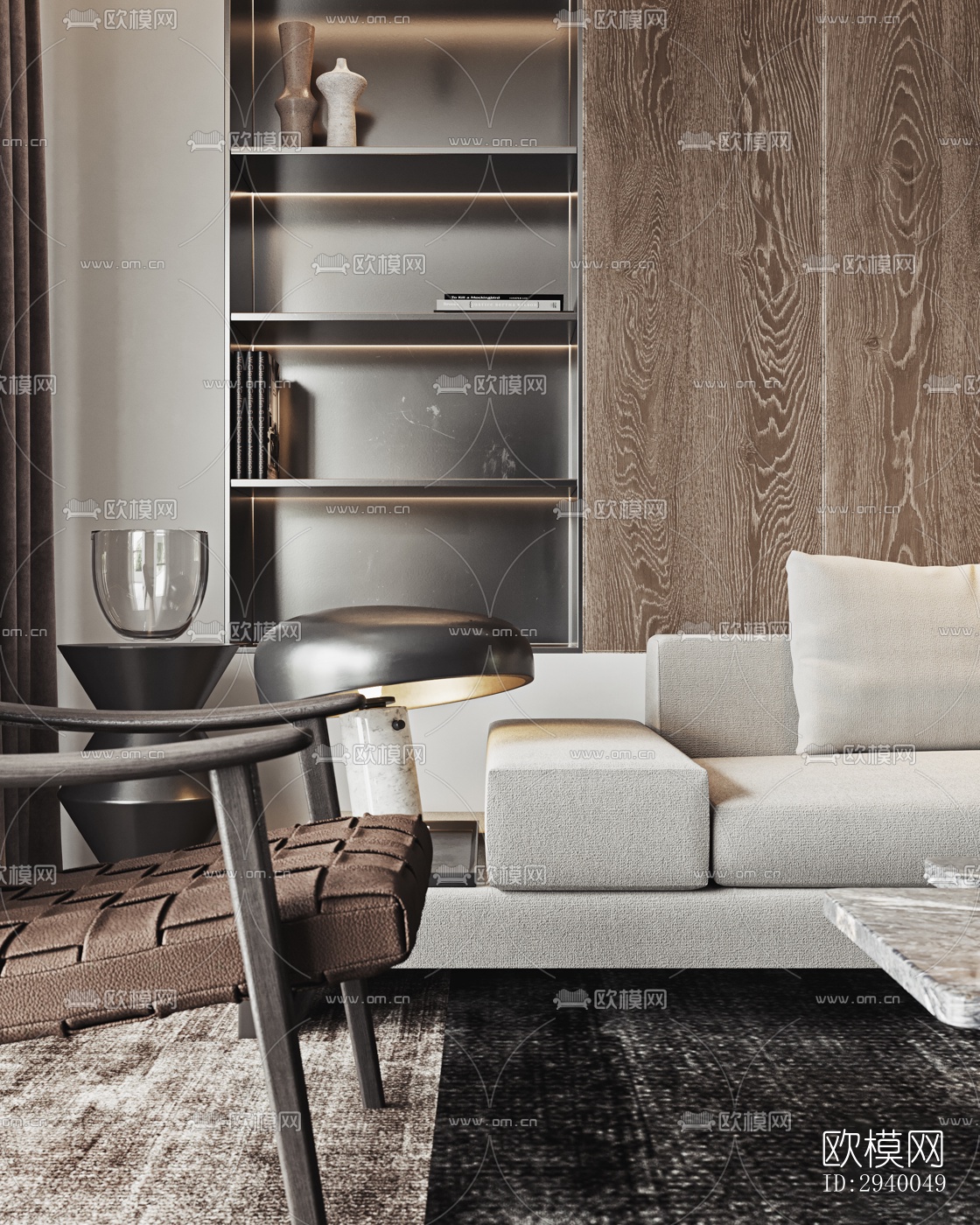 侘寂平层效果图下载（渲染图12）