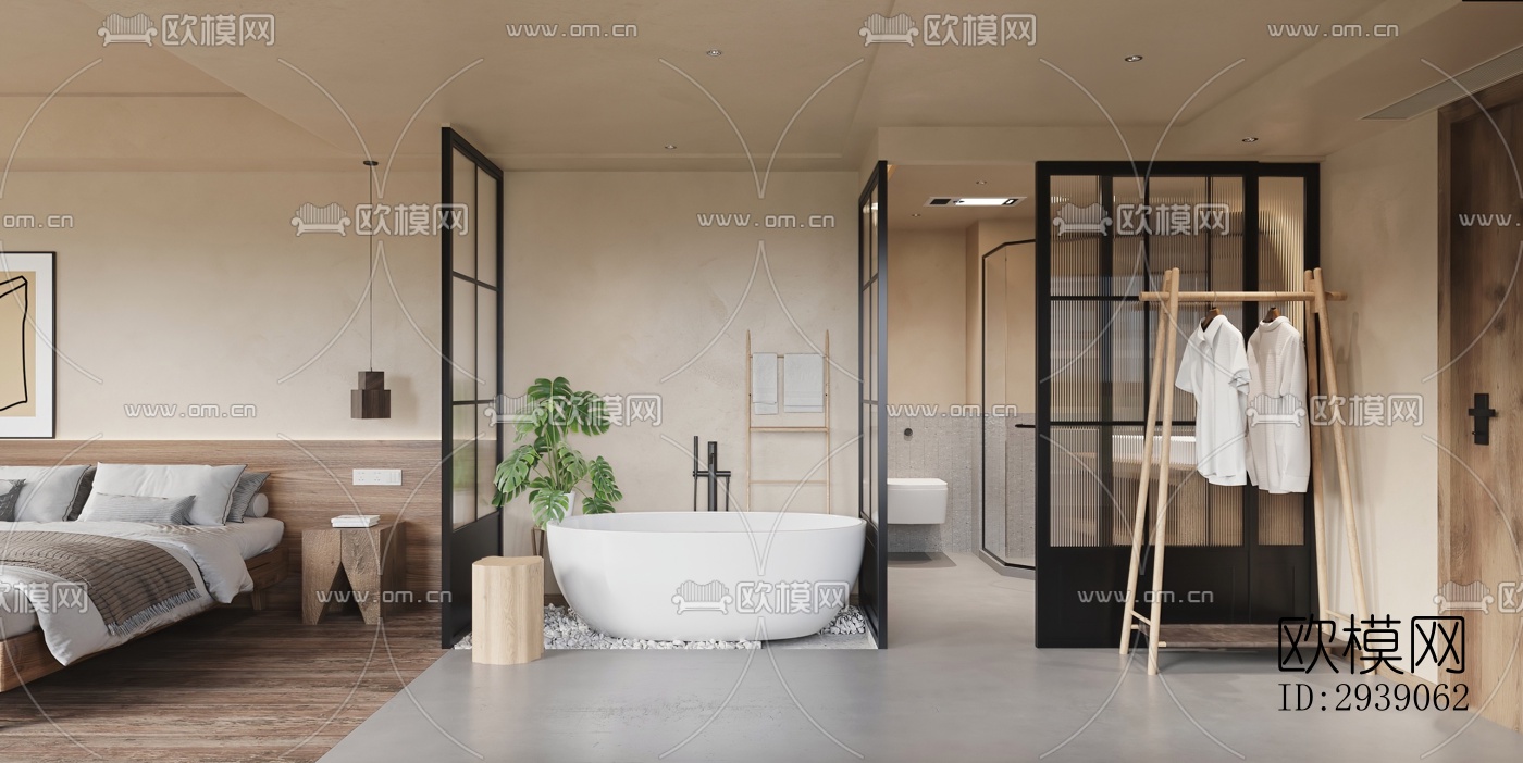 侘寂酒店民宿效果图下载（渲染图3）