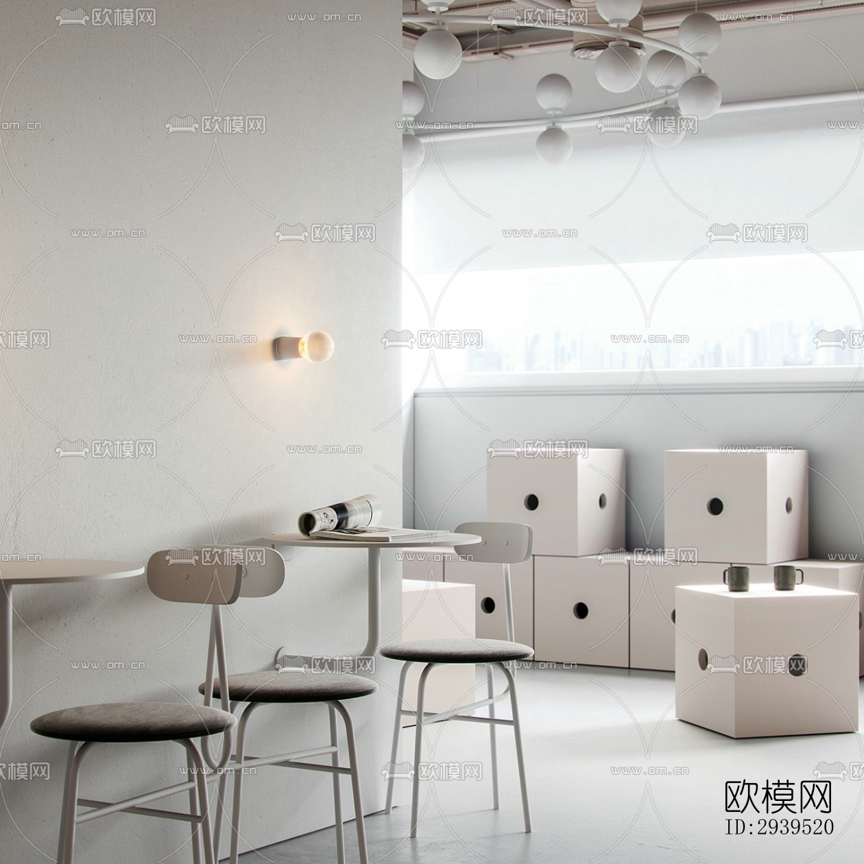 现代酒店民宿效果图下载（渲染图16）