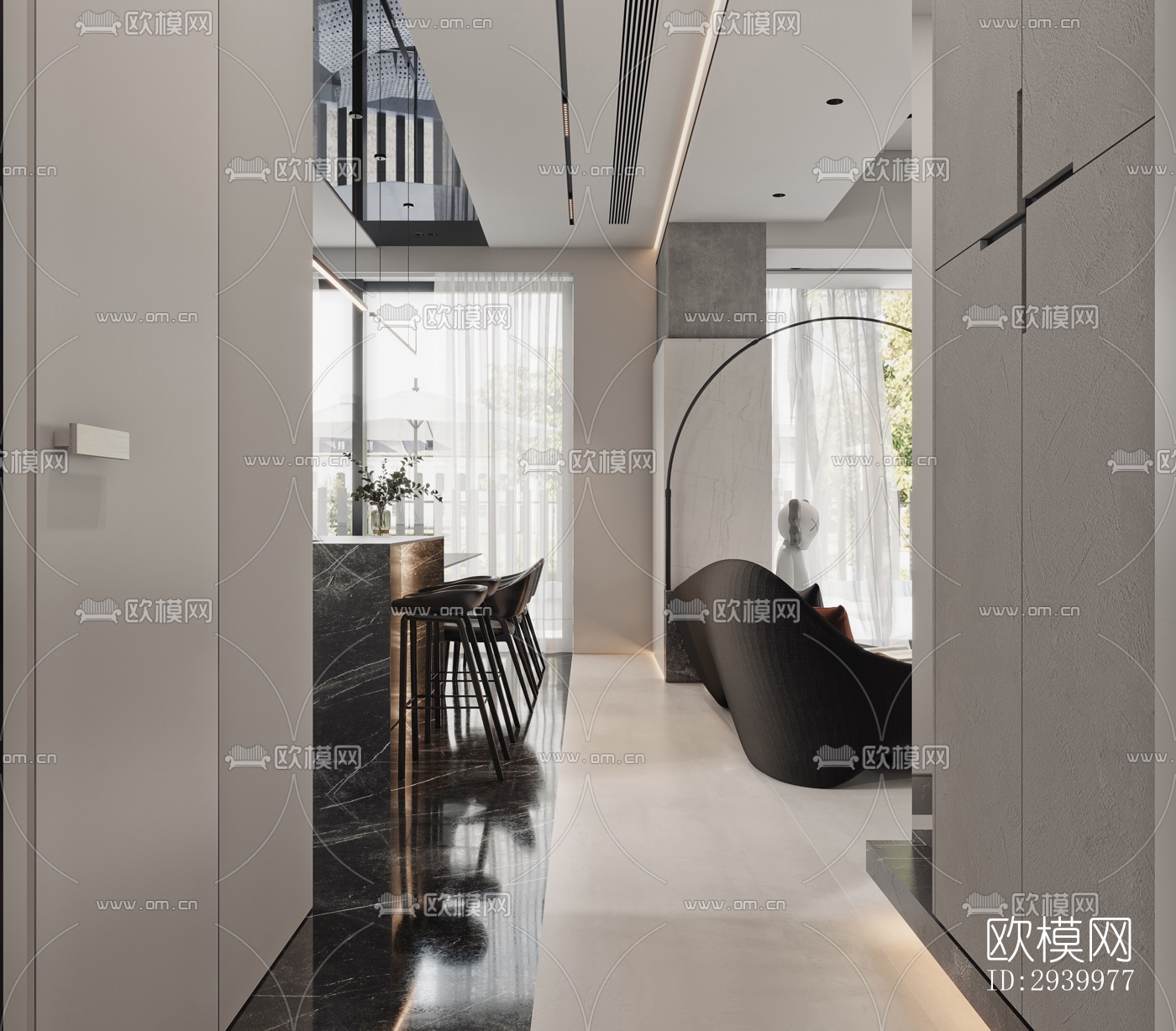 现代复式效果图下载（渲染图19）