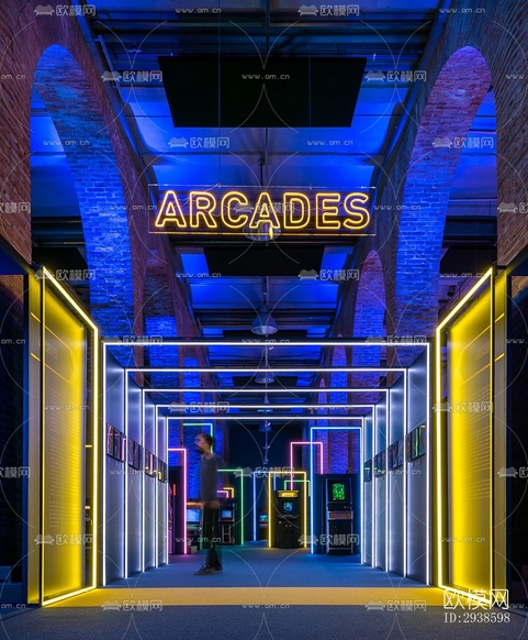 工业风展览展厅效果图下载(渲染图3)