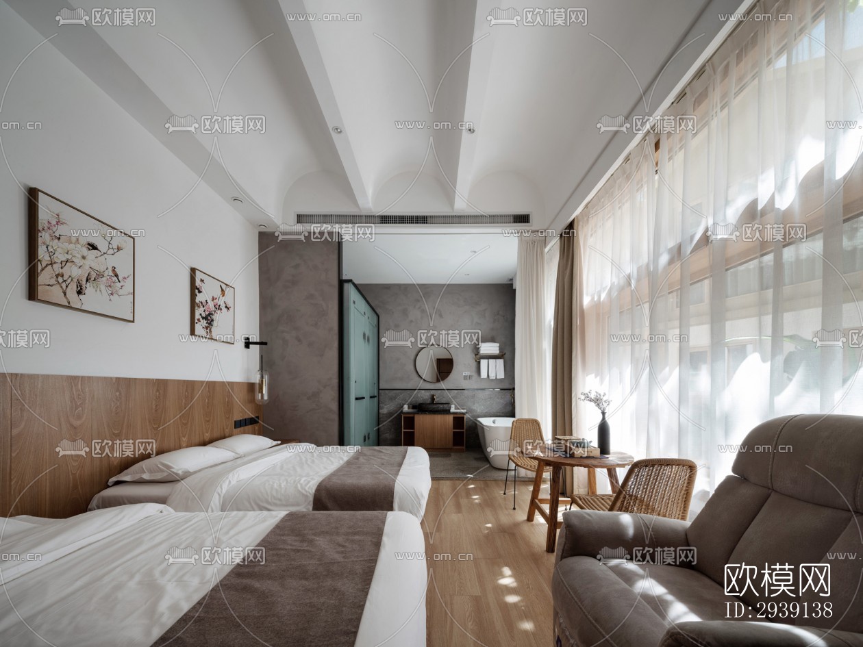 北欧酒店民宿效果图下载（渲染图16）