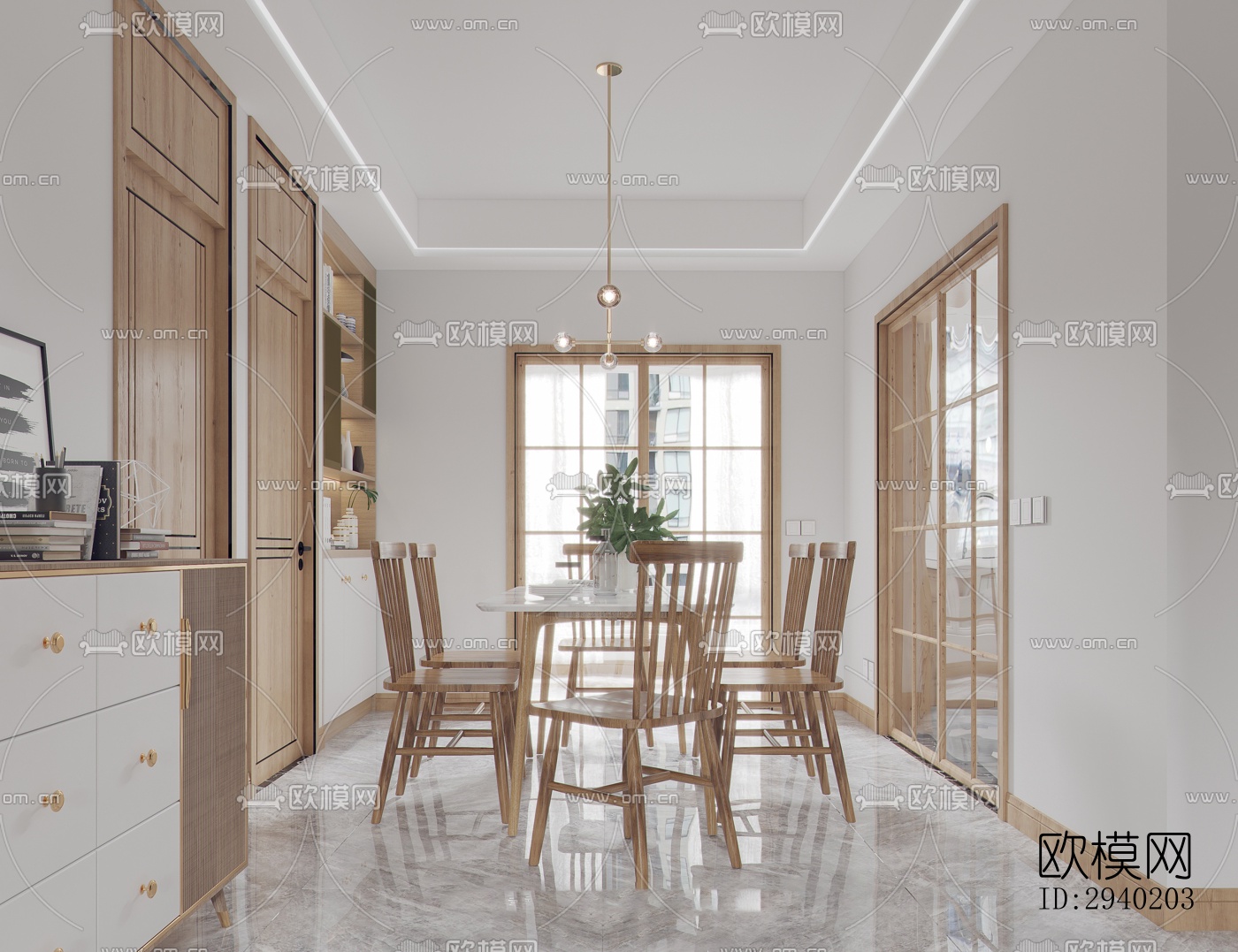 日式平层效果图下载（渲染图3）