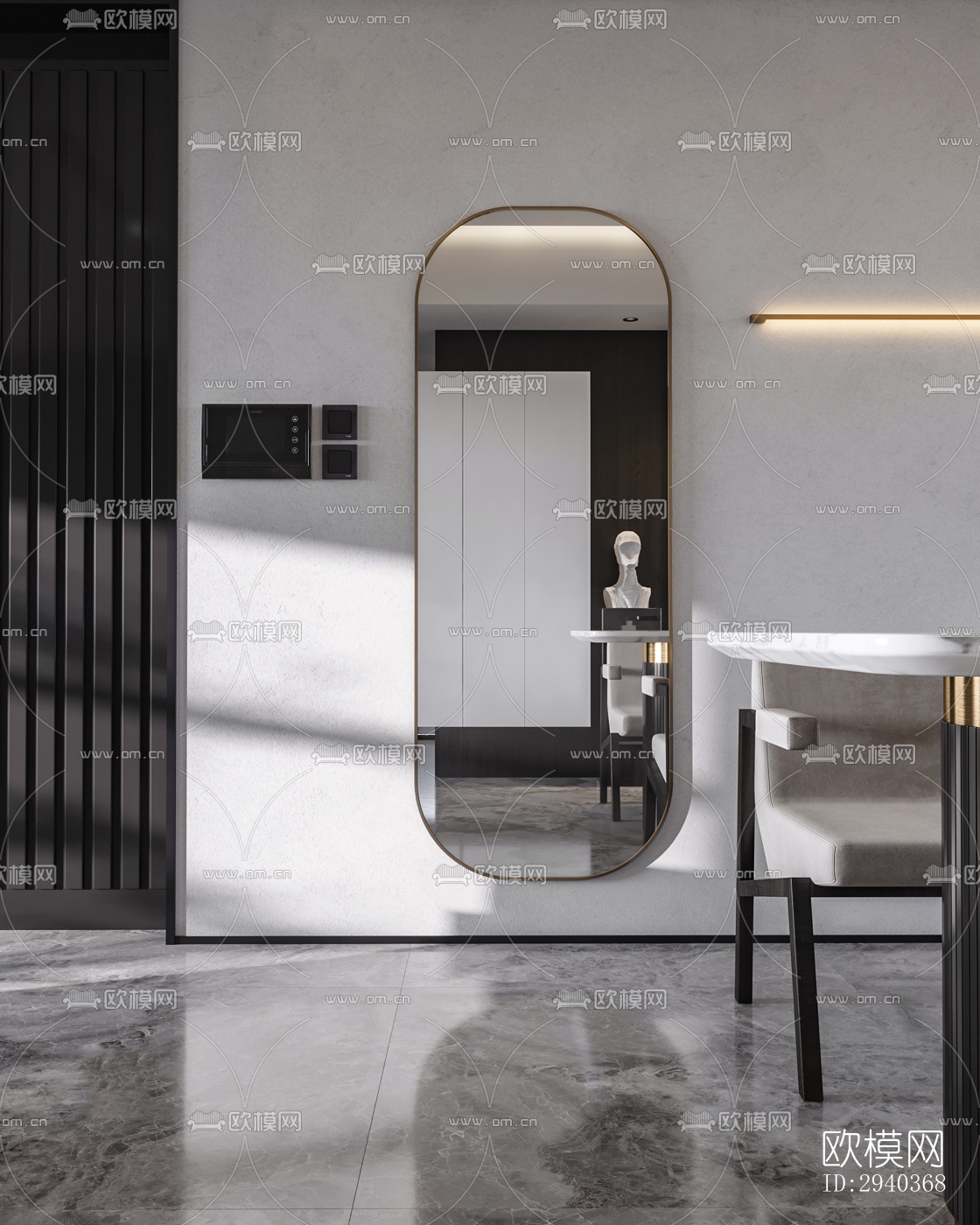 现代平层效果图下载（渲染图11）