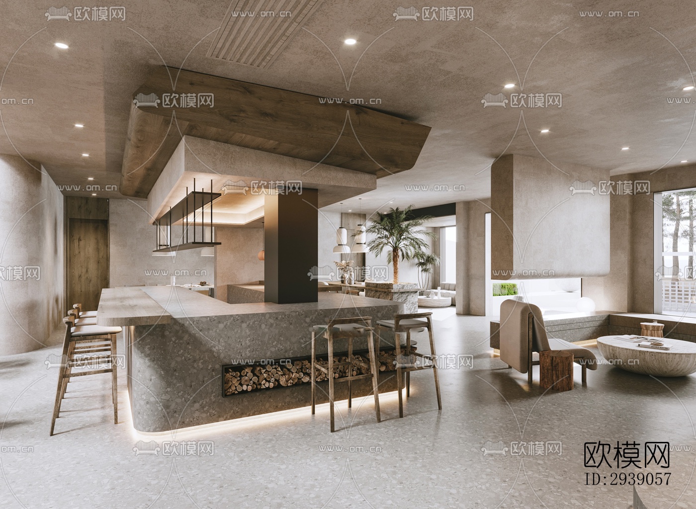 侘寂酒店民宿效果图下载（渲染图4）