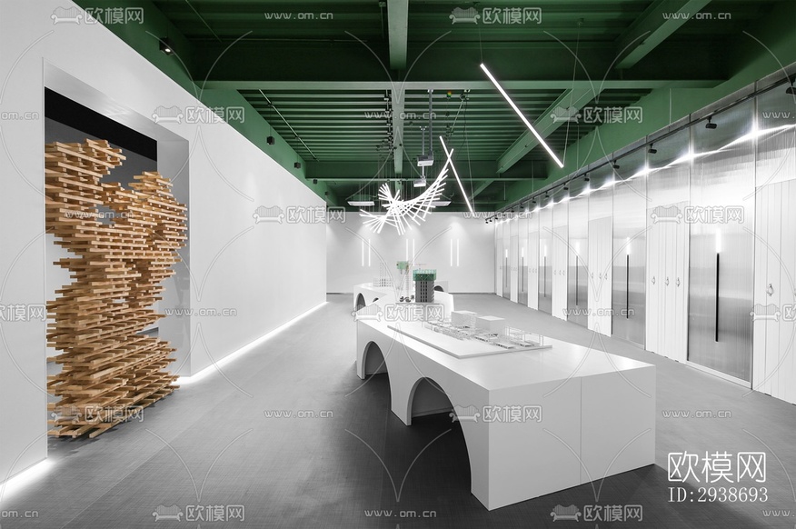 现代展览展厅效果图下载(渲染图11)