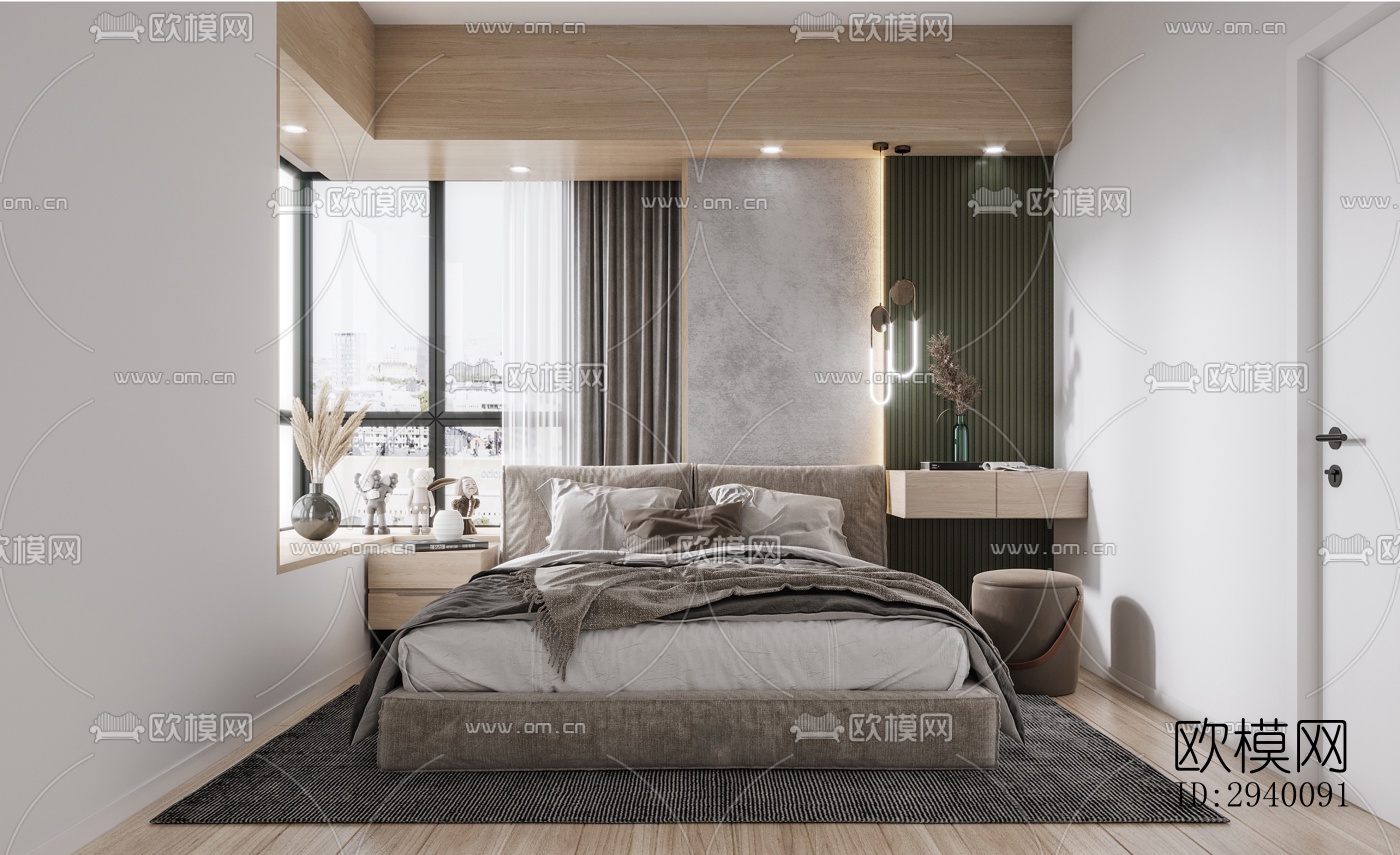 北欧平层效果图下载（渲染图1）