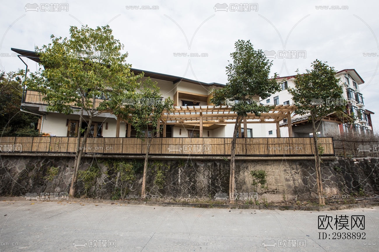 中式酒店民宿效果图下载（渲染图1）