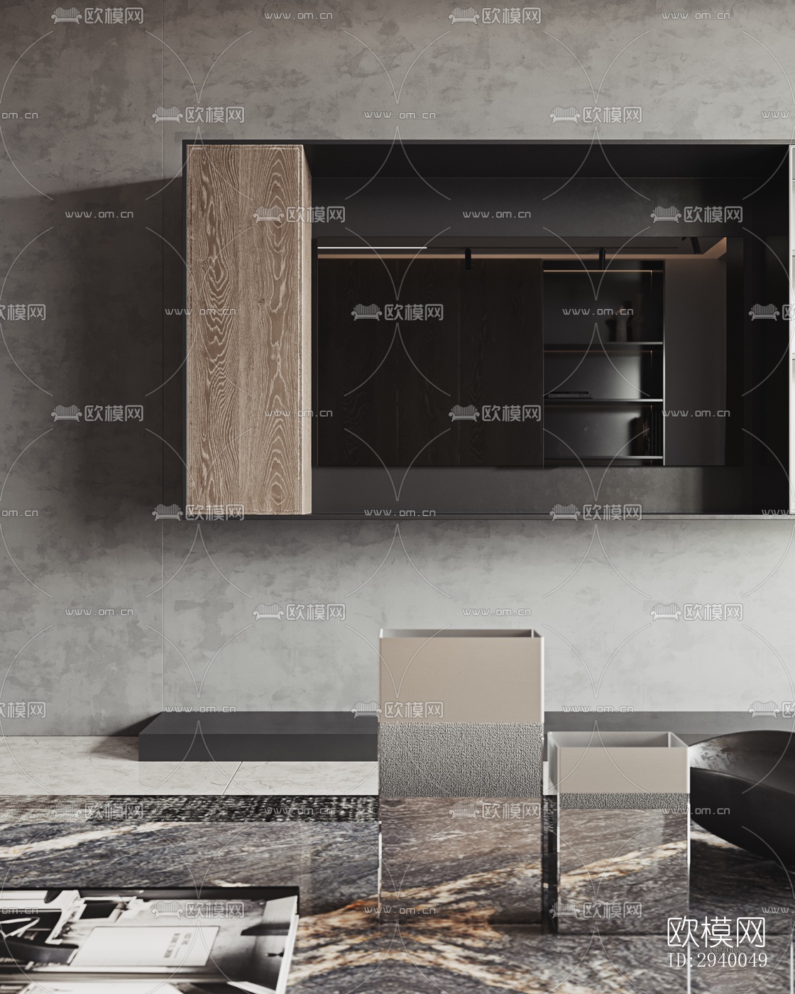 侘寂平层效果图下载（渲染图10）