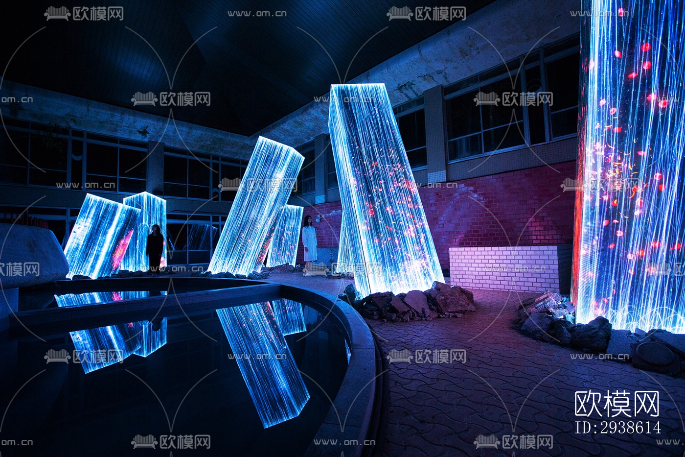 日式展览展厅效果图下载（渲染图6）