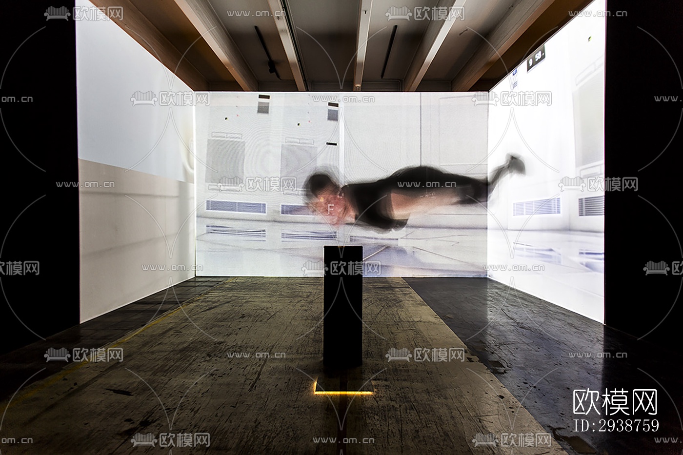 现代展览展厅效果图下载（渲染图2）