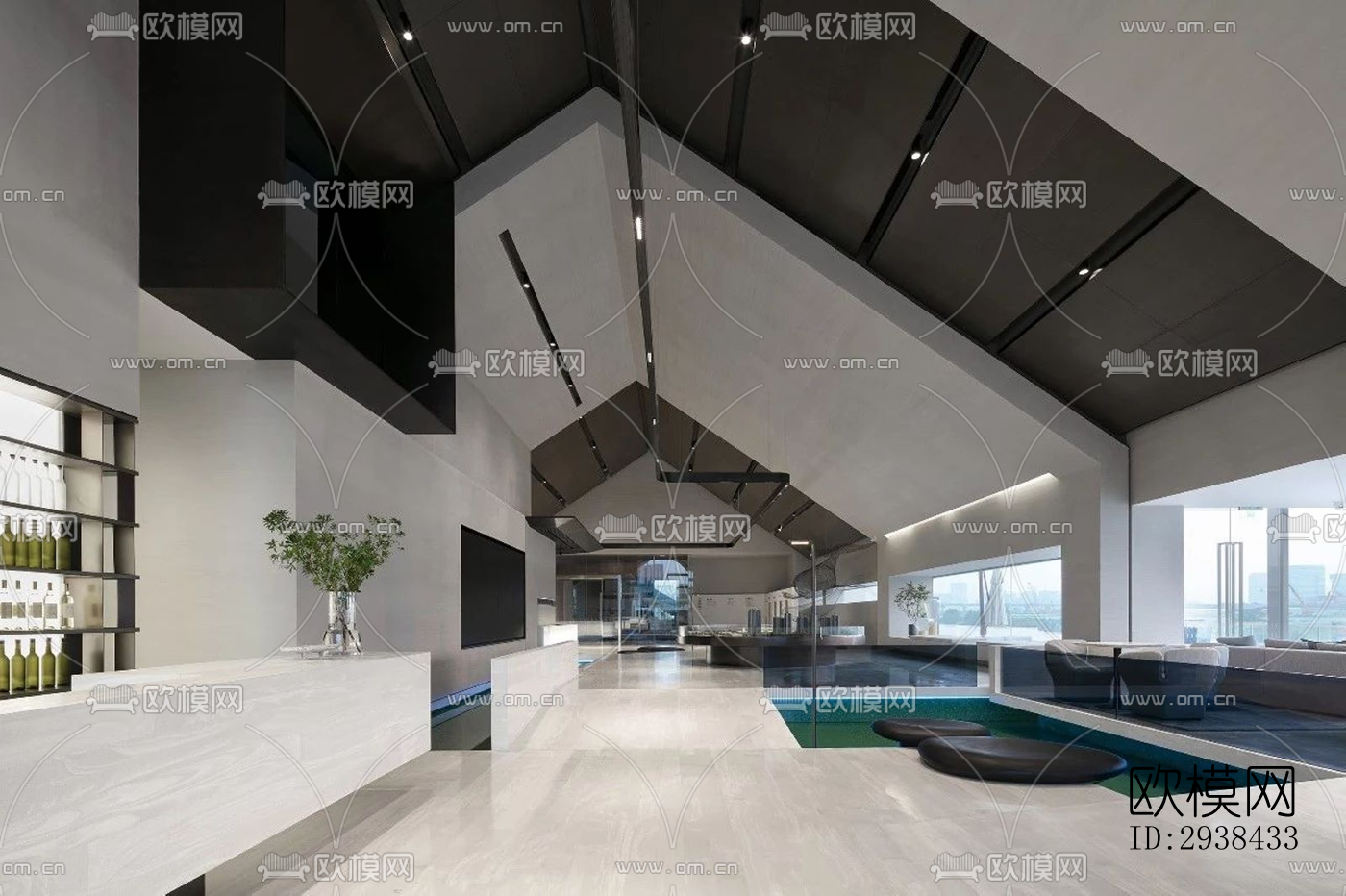 新中式售楼处效果图下载（渲染图20）