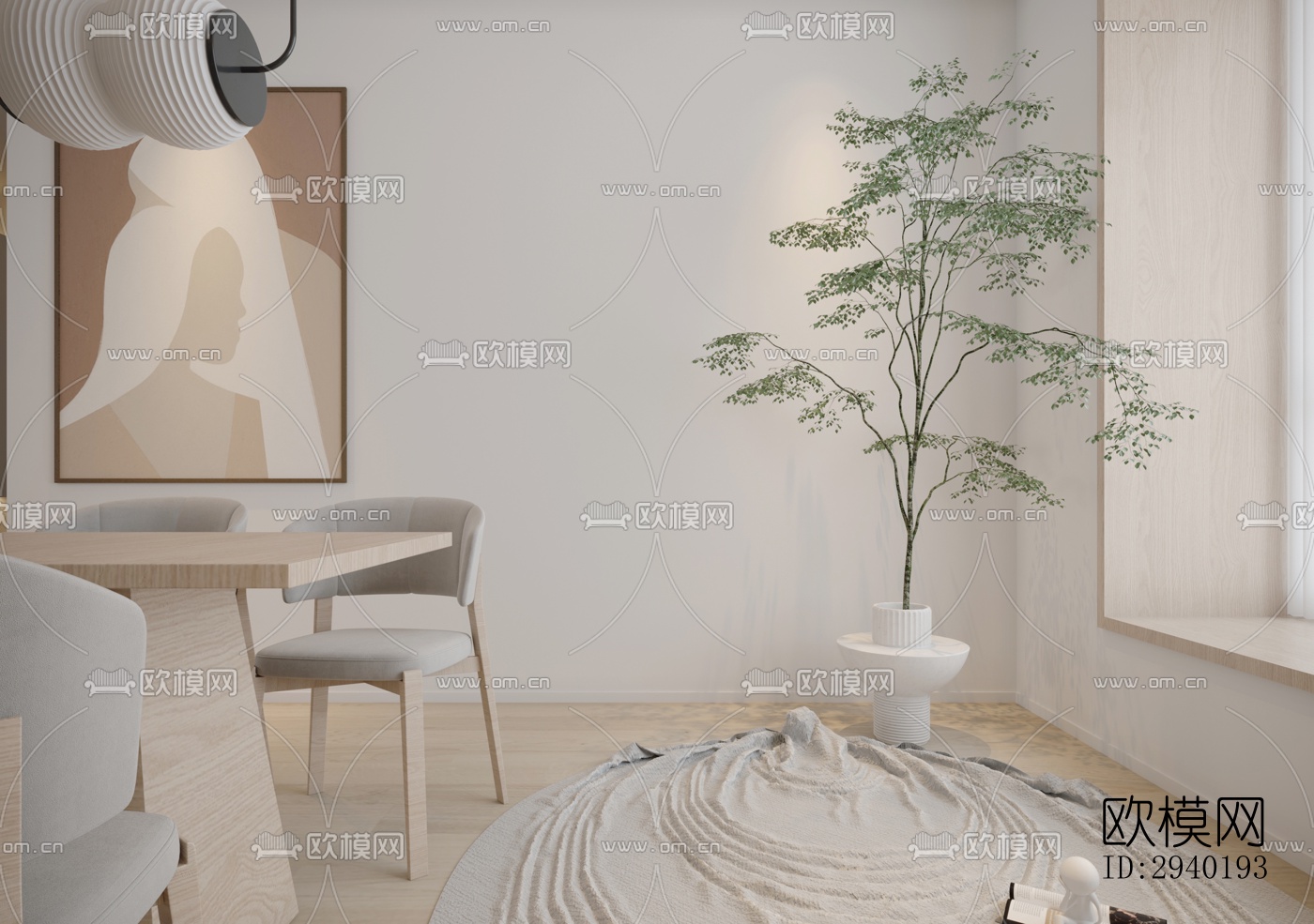 日式平层效果图下载（渲染图16）