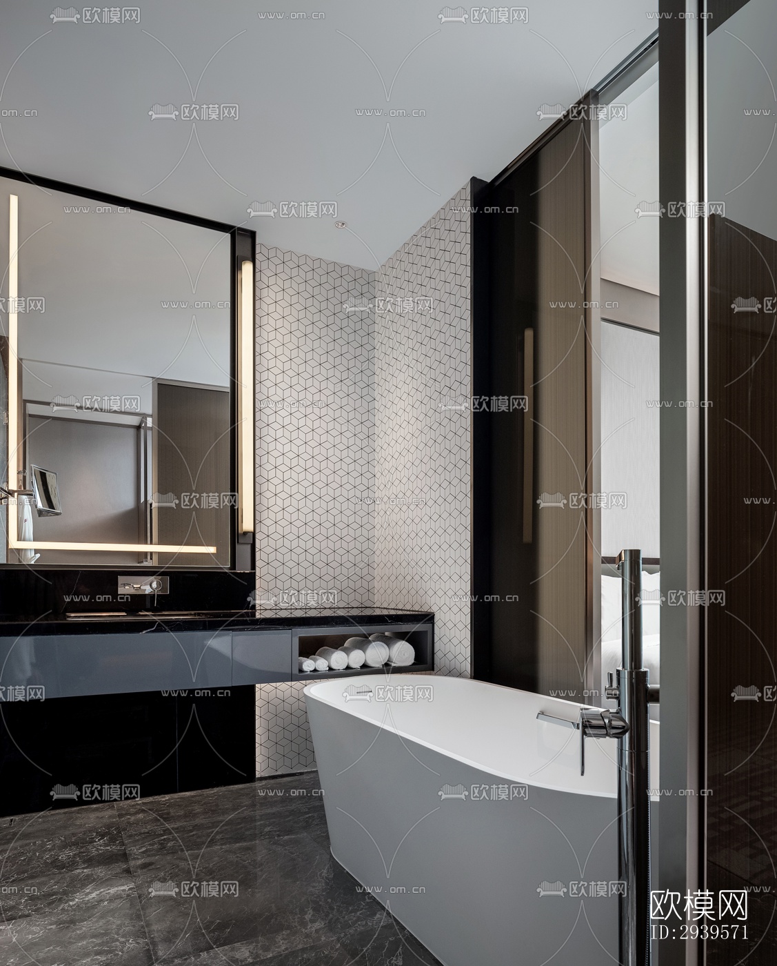 现代酒店民宿效果图下载（渲染图11）