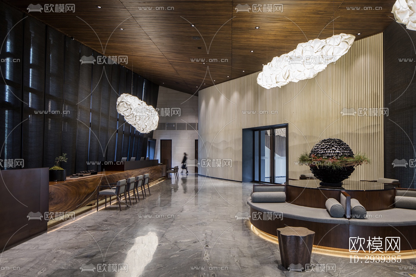 新中式酒店民宿效果图下载（渲染图3）