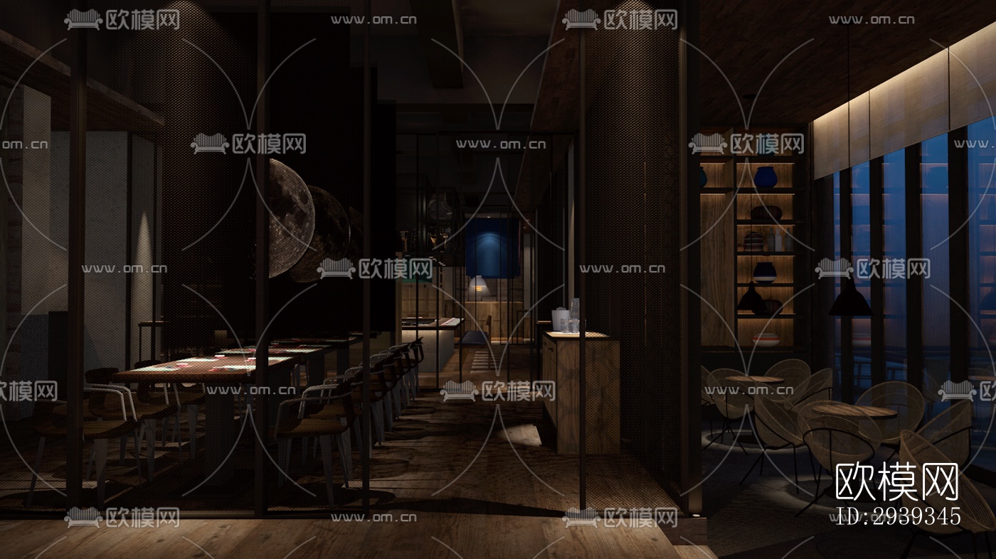 新中式酒店民宿效果图下载（渲染图7）