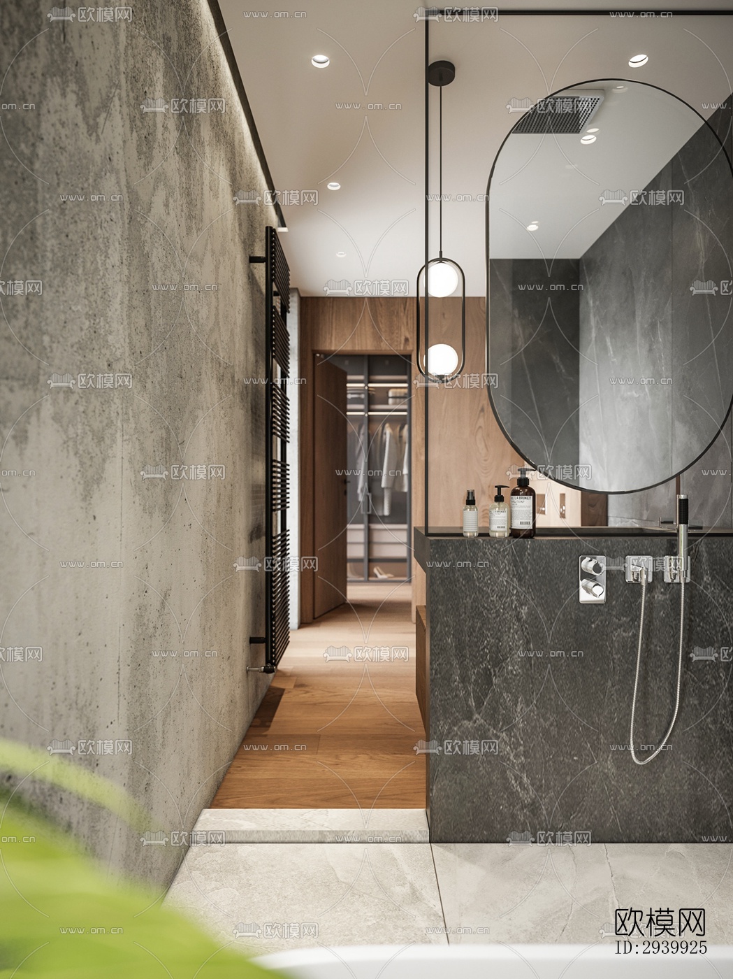 工业风复式效果图下载（渲染图1）