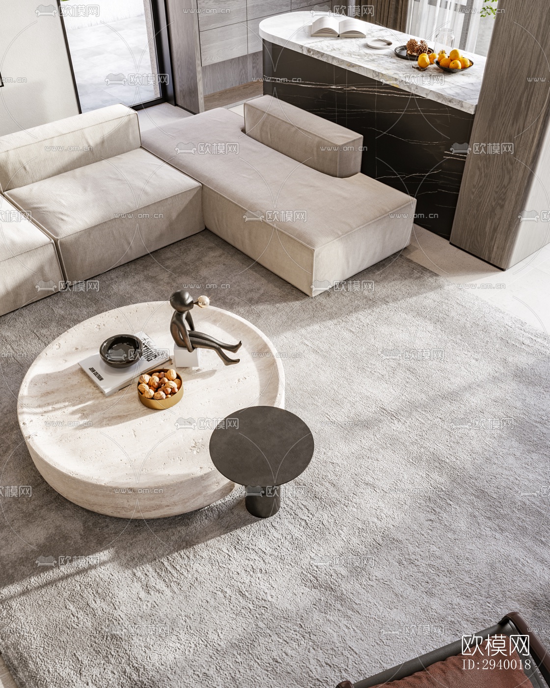 侘寂平层效果图下载（渲染图11）