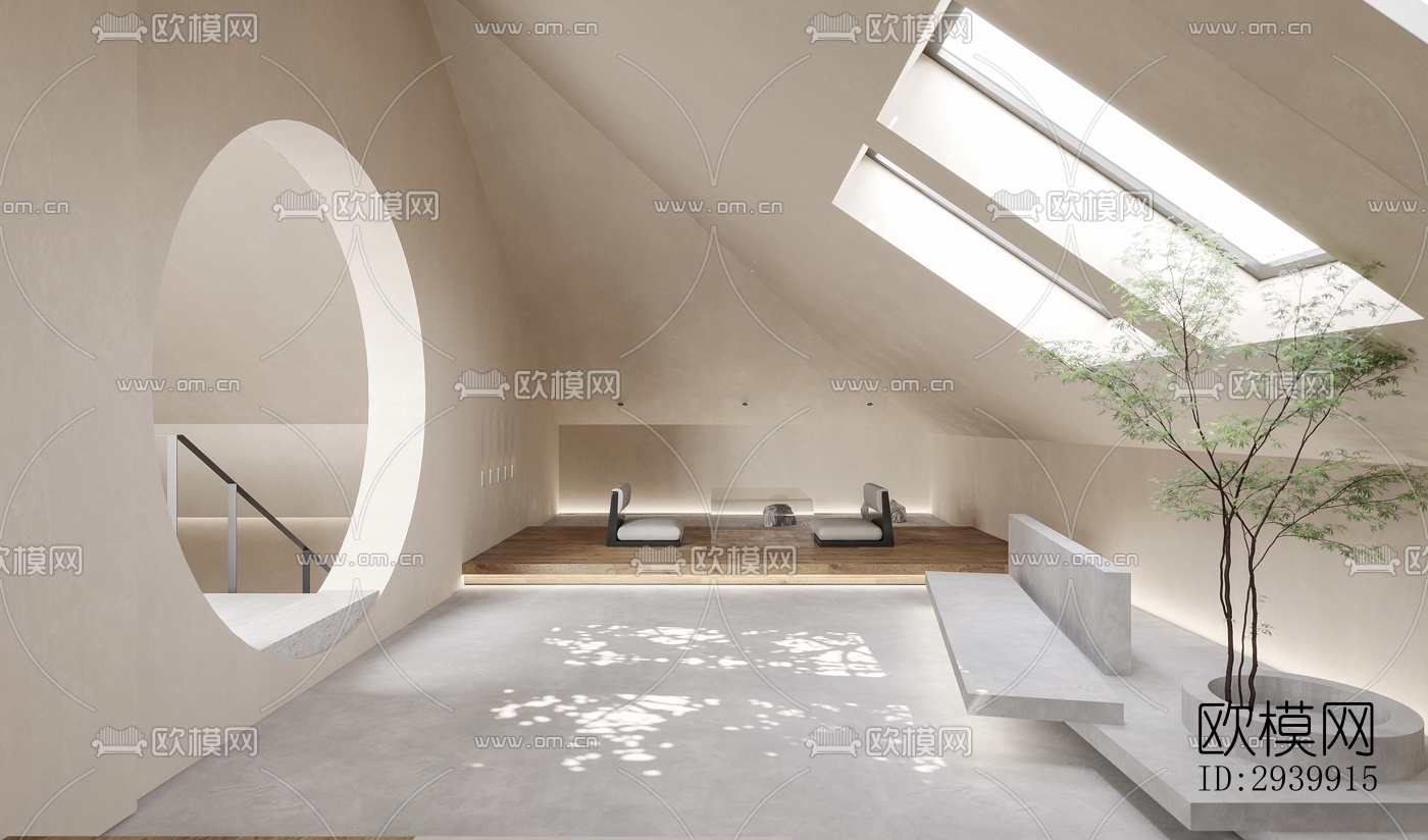 侘寂复式效果图下载（渲染图4）