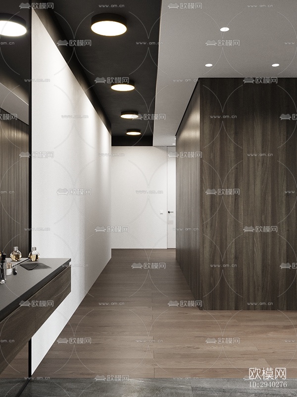 现代平层效果图下载（渲染图8）