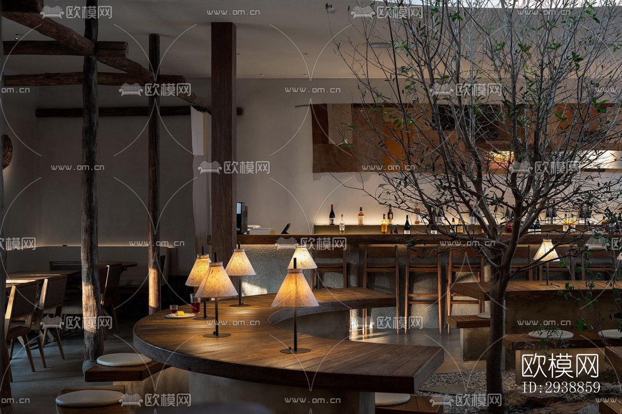 中式酒店民宿效果图下载（渲染图3）