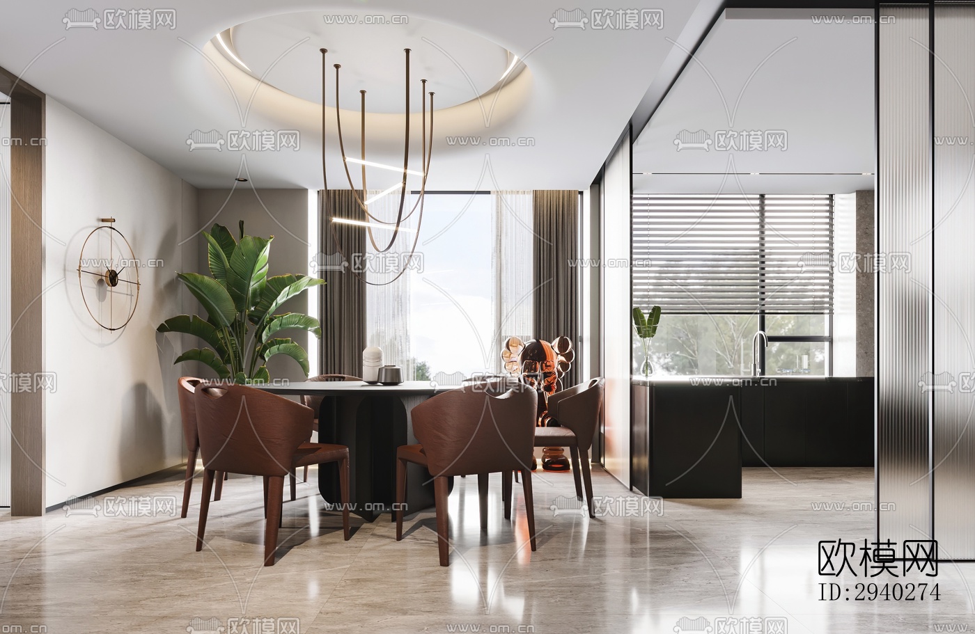 现代平层效果图下载（渲染图8）