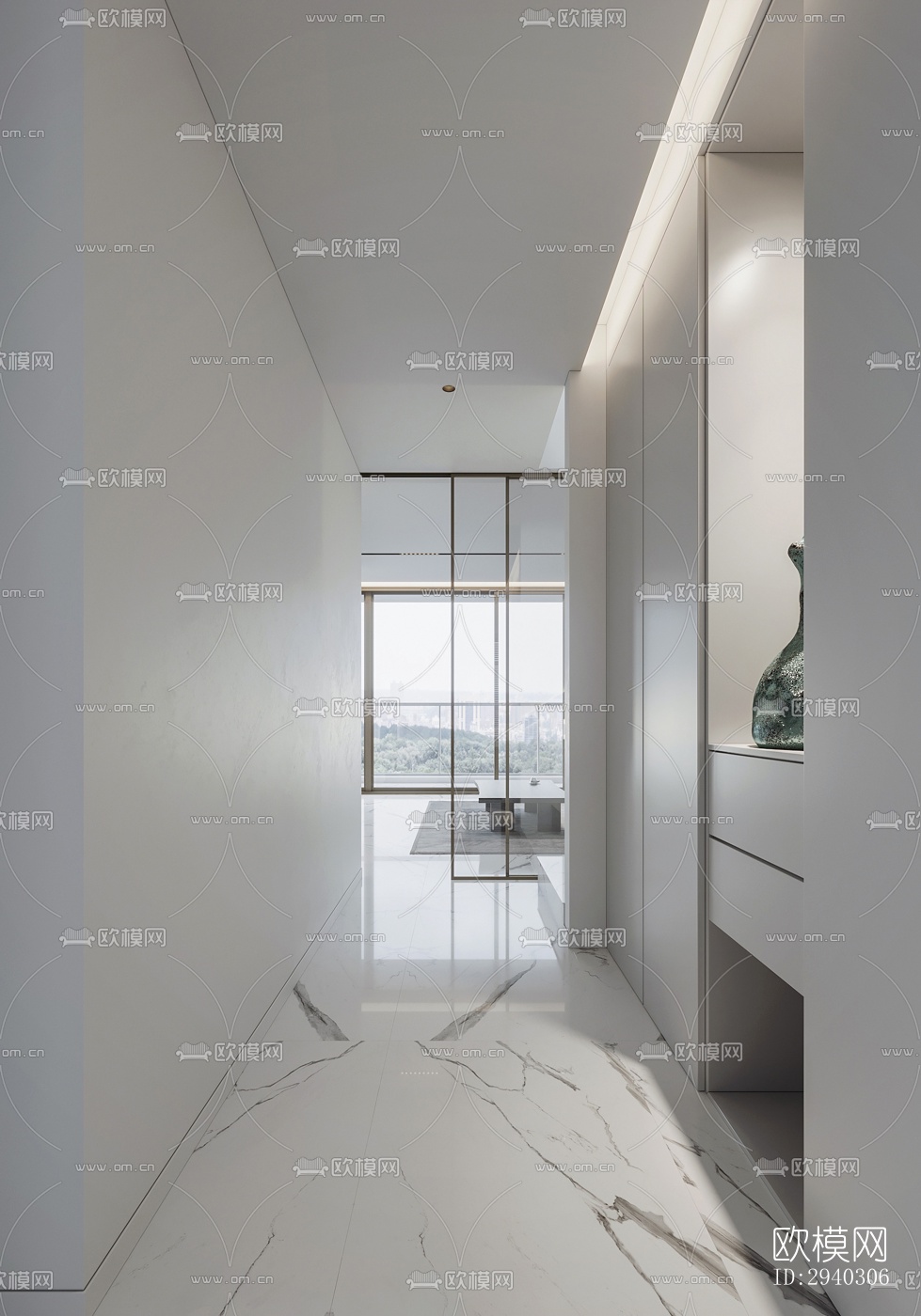 现代平层效果图下载（渲染图10）