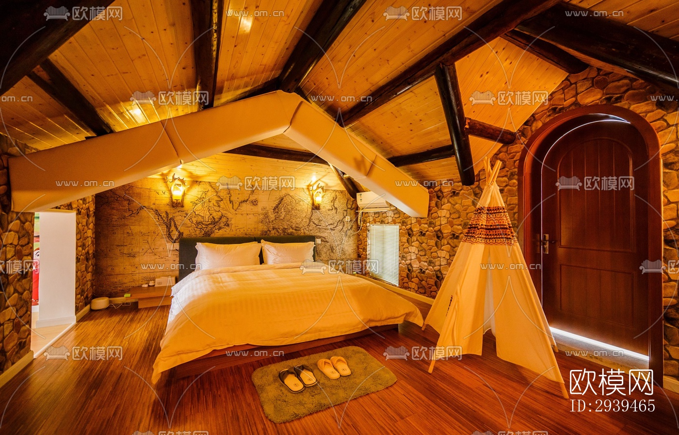 现代酒店民宿效果图下载（渲染图8）